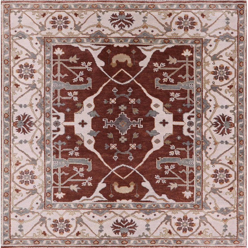 Tapis marocain tissé à la machine, Carré 8 pi