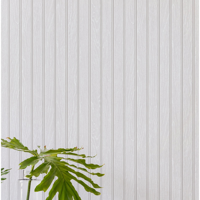 Brisciano Faux Beadboard Peel And Stick Wallpaper