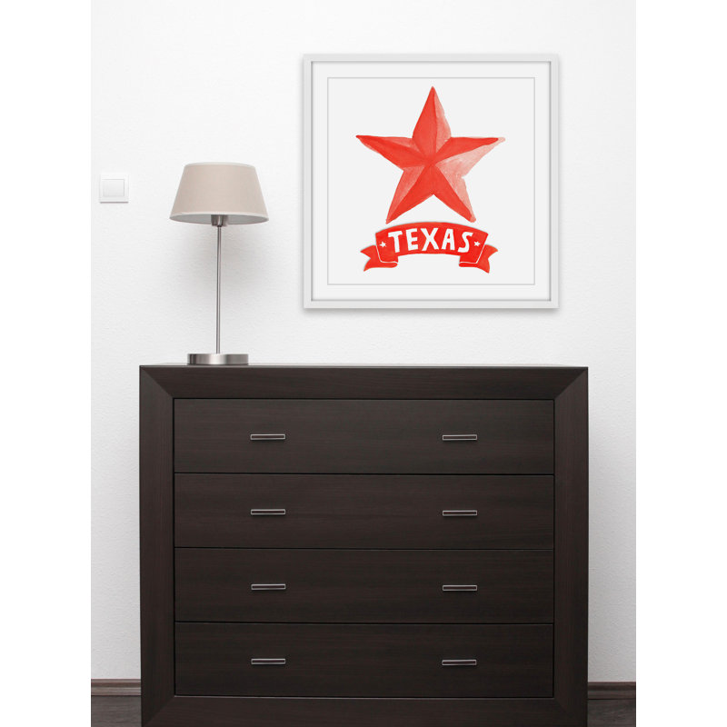 « texas me », reproduction de peinture encadrée, H 24 po x l 24 po x P 1,5 po