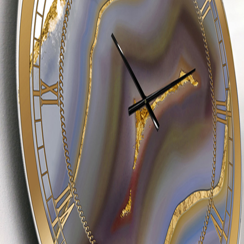 Horloge murale Golden Core Agate, Petit