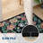 8x10 Floral Washable Area Rug Low Pile Carpet With Non Slip Base and Stain Resistant Finish for Living Bedroom and Dining Spaces, Black-749239894-749239888