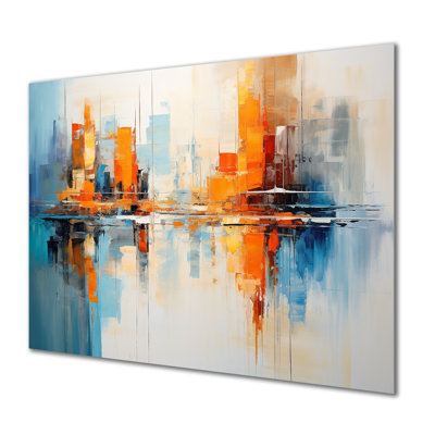 Distant Sunset New York City - Cityscape Wall Art Decor