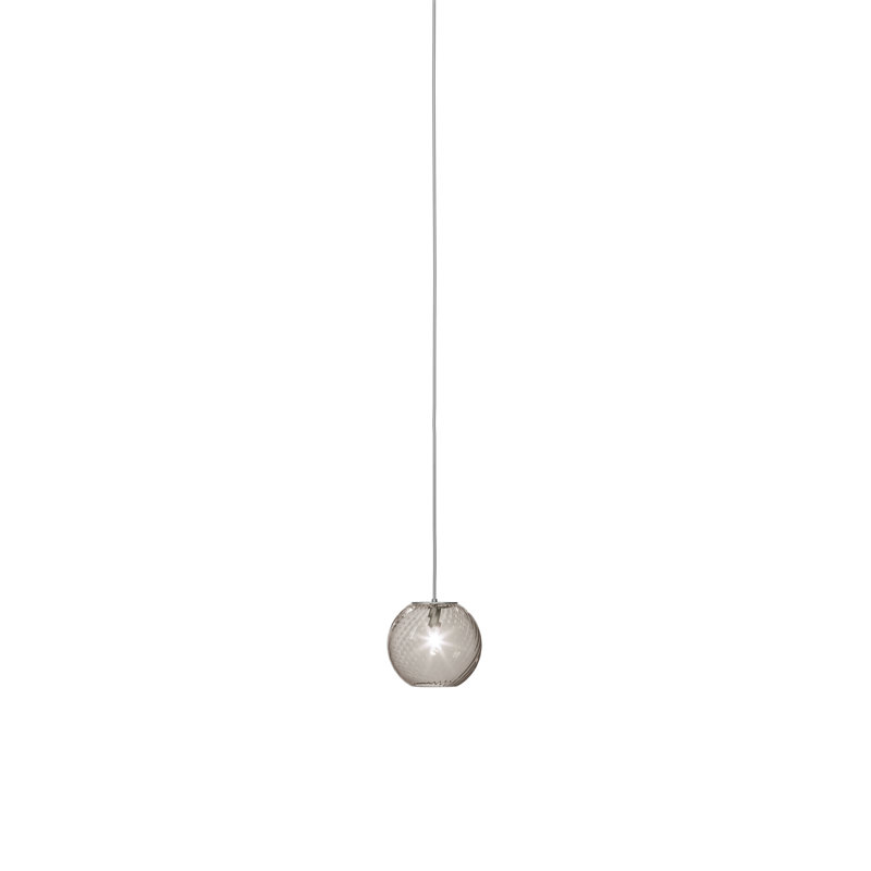 Oto 1 - Light Pendant, Smoky Striped, 85" H x 7" W x 7" D