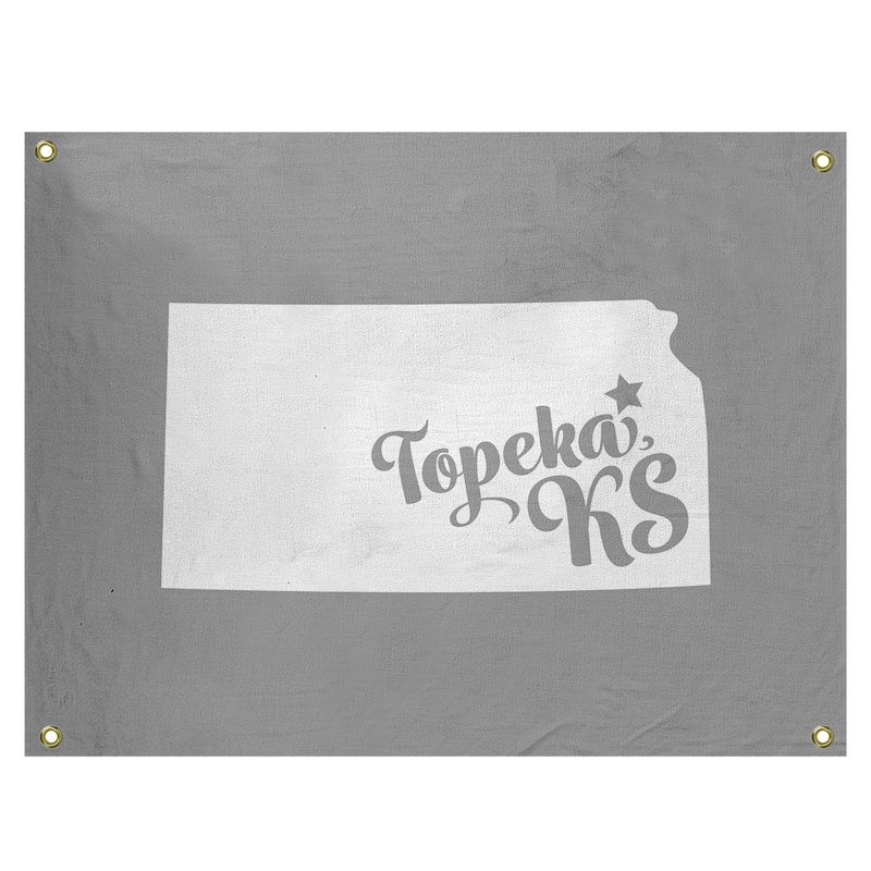 Tapisserie murale kansas topeka, H 26 po x l 36 po, Gris