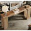 Console en bois, table d'entrée avec canapé