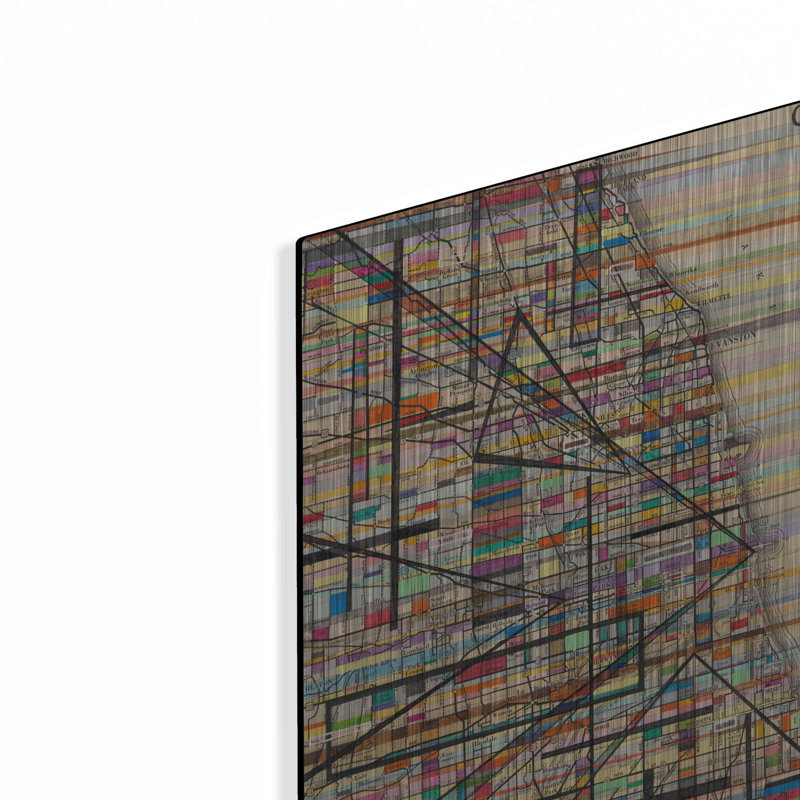 "Carte moderne de Chicago" par Nikki Galapon, H 24 po x l 16 po