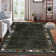 Modern Machine Washable Rugs Bordered Design Non-Slip Low Pile Rubber Backing Indoor Area Rug for Living Room Bedroom Kitchen Dining Room