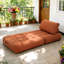 Pouf en velours côtelé de 180 cm (70,8 po) pour salon, chambre et dortoir, mini-canapé moelleux et confortable

- Orange