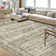 Oriental Machine Washable Rug for Living Room Bedroom Vintage Non-Slip Low Pile Rubber Backing Area Rug for Playroom Office Kitchen Dining Room Dorm and Bedside Decor