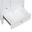 "Meuble-lavabo de 24 pouces avec rangement, tablette réglable, panneau de fibres à densité moyenne et bois d'hévéa, cloisons amovibles, finition blanc brillant"-307565538