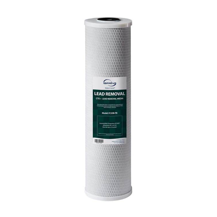 iSpring FC25B-PB 4.5” x 20” Lead, Arsenic, Cadmium, Chlorine Reducing Whole House Water Filter