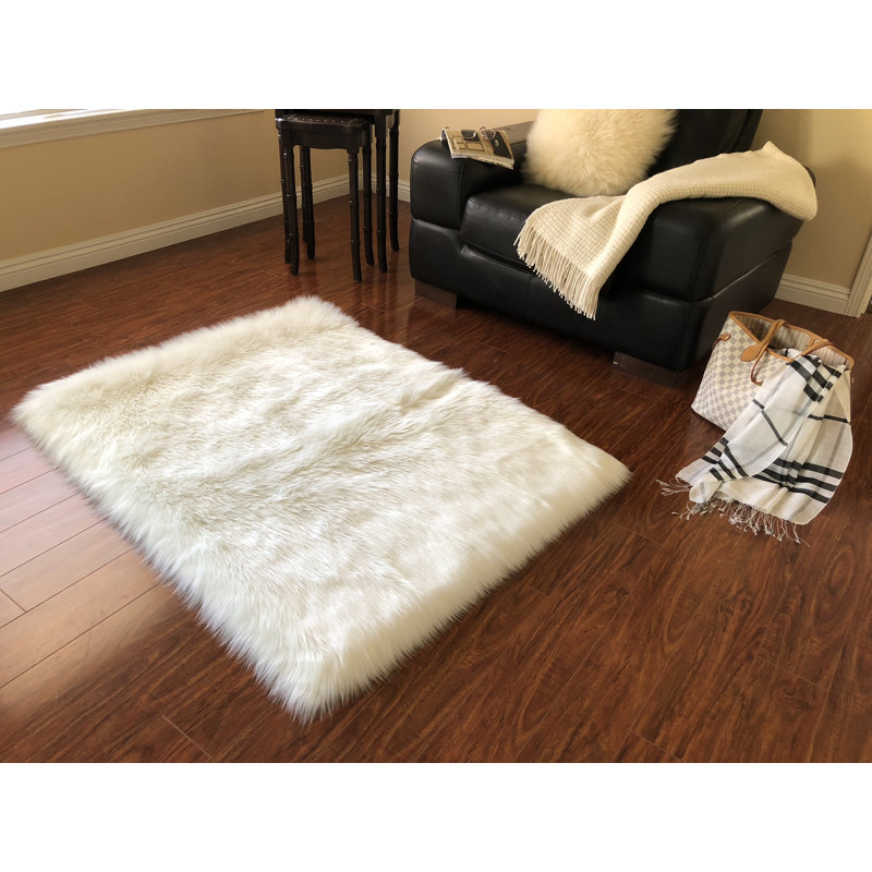 Wiersma Performance Faux Sheepskin Indoor Rug, Rectangle 10' x 14'