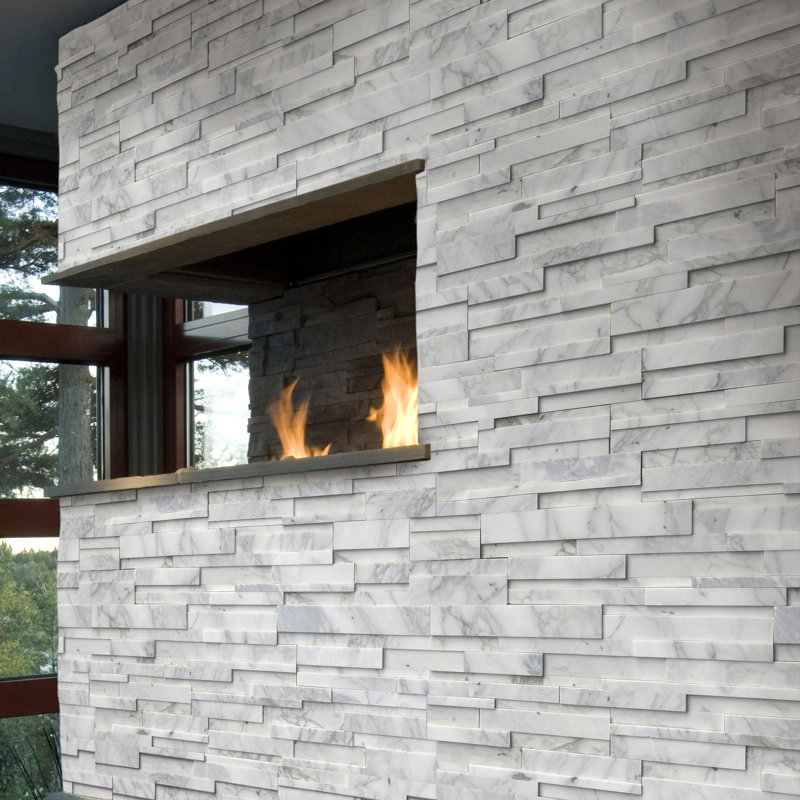 6 in. x 24 in. Honed Natural Stone Ledger Panel Wall Tile, Venatino Elysia