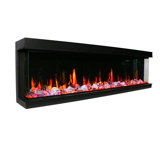 WarmCastle 3 Side Smart Control Electric Fireplace with Media