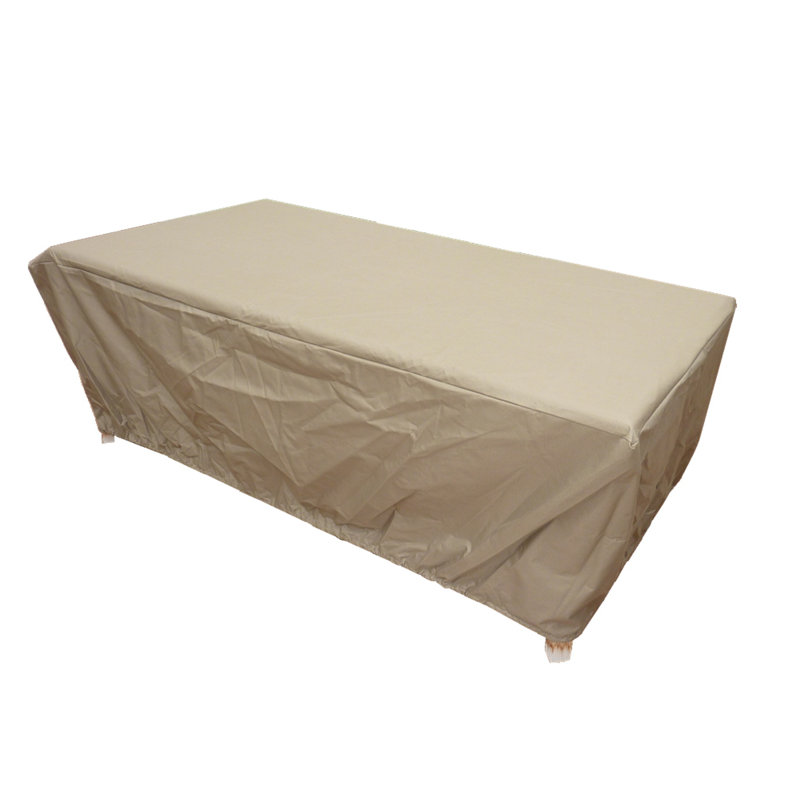 Housse pour table de patio de qualité supérieure à tissage serré rectangulaire et ovale, Taupe classique