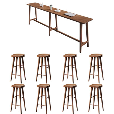 Tables et chaises de comptoir en bois massif