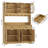47.4'' Kitchen Pantry Cabinet, Baker's Rack with Microwave Shelf, Built-in LED Lighting, Storage Cabinet for Kitchen, Dining Room or Living Room-525603074