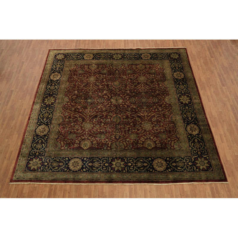 Tapis oriental carré carré en laine 12x12