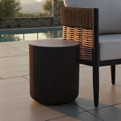 Biatris Round Outdoor Patio Table - 41.4 cm W 41.4 cm D