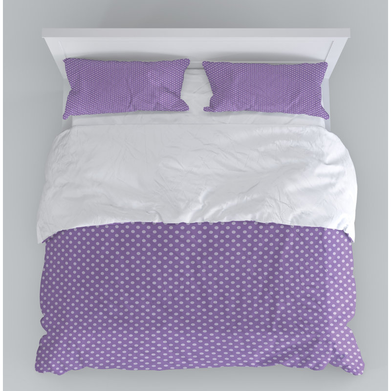Polka Dot Duvet Cover, King Duvet Cover + 2 King Shams