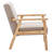 Mid-Century Modern Solid Wood Accent Chair With Faux Leather Upholstery-1031829089
