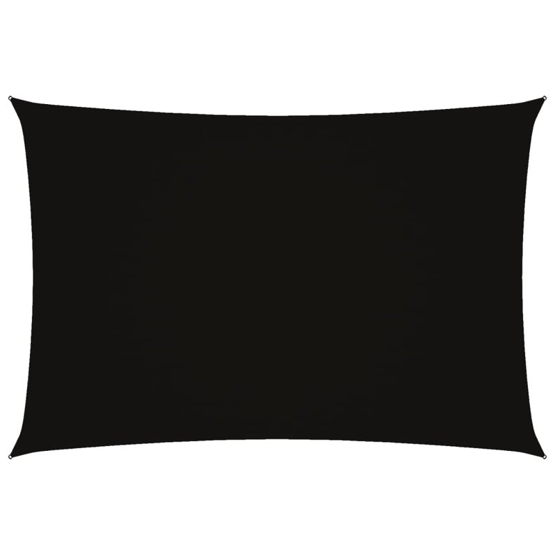 Voile d'ombrage 100% polyester Oxford Vidaxl, 8,2 pi x 14,77 pi, Noir