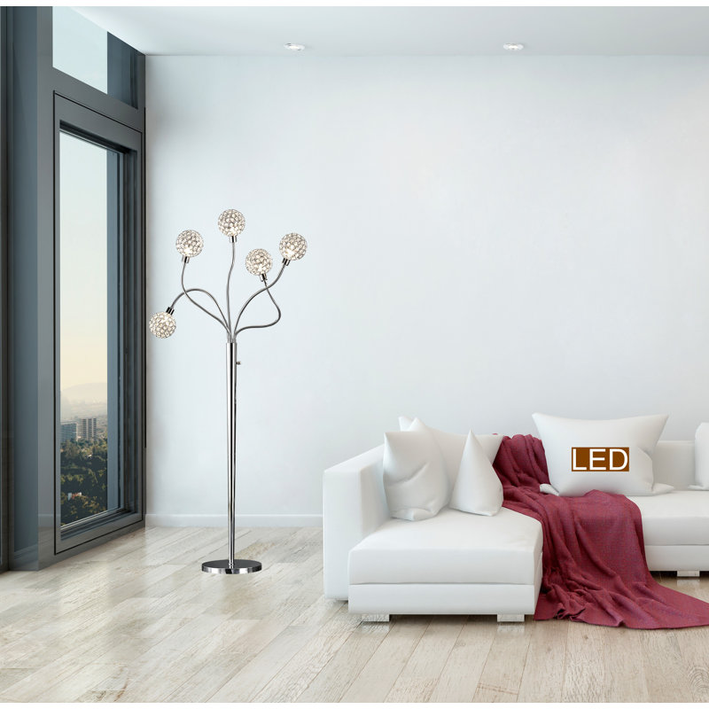 Soho II 65'' Chrome Tree Floor Lamp