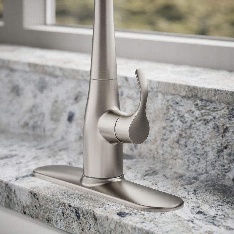 Simplice Pull Down Single Handle Kitchen Faucet, Vibrant Stainless