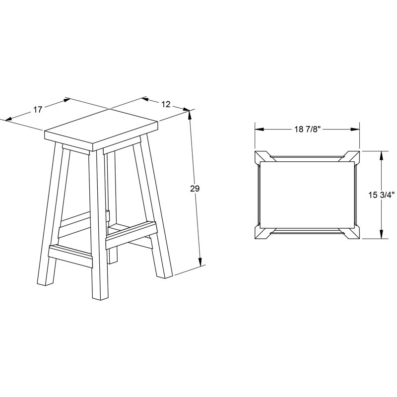 Madison Bar Stools (2pc)  Set of 2 Premium Cedar Wood Bar Stools with Timber Grey Stain, Durable Outdoor Seating for Gazebos and Patio Bars