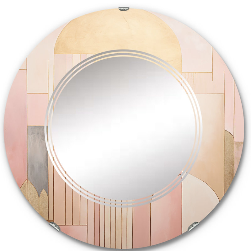 Megill - Miroir mural moderne rond, 24 po x 24 po