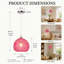 Luminaire suspendu simple en forme de globe en fil de fer rose à finition chromée pour îlot de cuisine