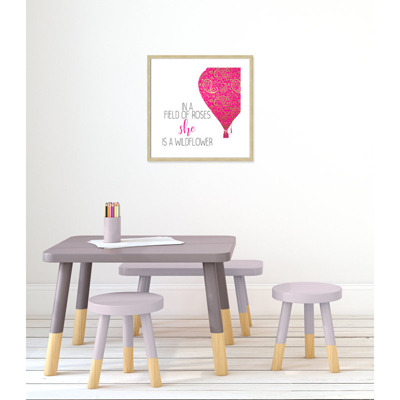 Il s’agit d’un wildflower, H 23,5 po x l 23,5 po x P 1,19 po, Encadré de boîte noir