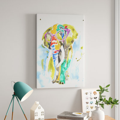 Smarty-Pants Elephant by Jennifer Goldberger - Painting