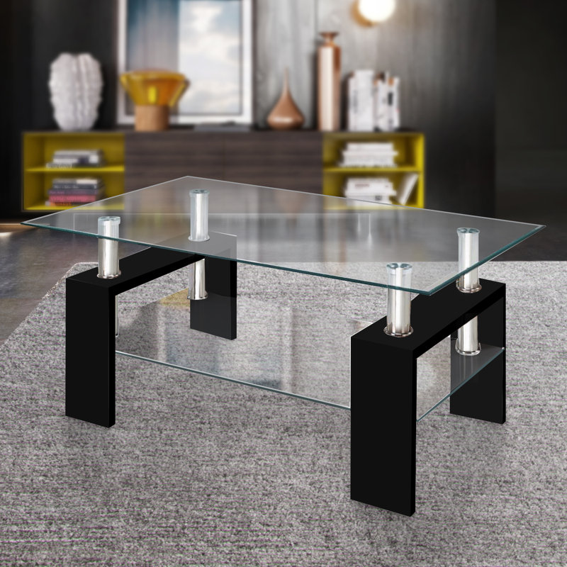 Table basse Calcote, Clair, Noir
