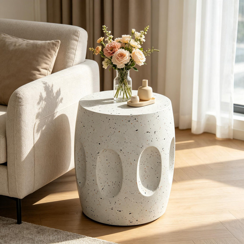 Miraflores Round Outdoor Side Table , 34cm cm W 34cm cm D