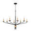 Lustre noir mat 8 lumières Alexander