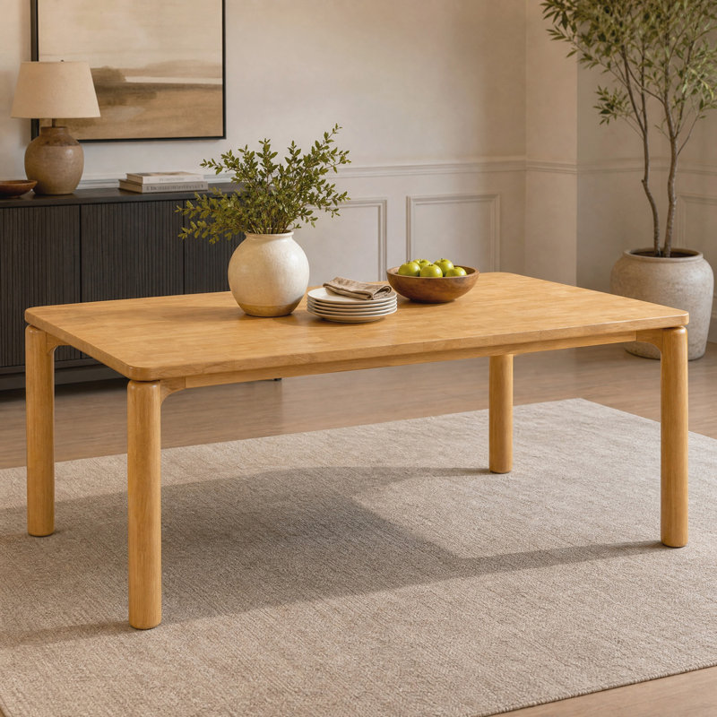 Table de salle à manger en bois massif, idéale pour la salle à manger, la cuisine et le restaurant.