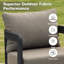 Ensemble de 2 chaises de patio modernes avec coussins de 6 po d'épaisseur-2016792344