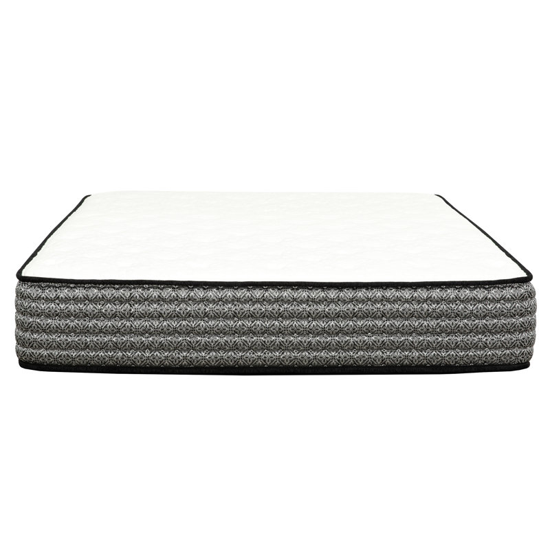 Matelas hybride à ressorts ensachés 12 po Premium, matelas en mousse viscoélastique imprégnée de gel, blanc / gris