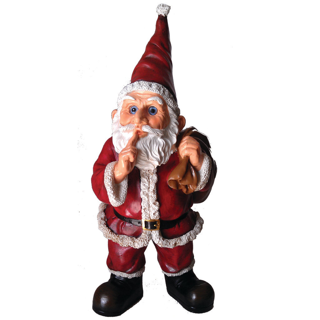 Santa with Gift Bag Resin Statue The Holiday Aisle®