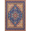 Tapis décoratif décoratif bleu à motif géométrique lavable à la machine-681866542