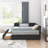 Storage Upholstered Tufted Bed Frame, Sofa Bed Frame With Comfortable Backrest And Armrests, Bed For Bedroom, Living Room,Velvet(80.5"*59"*29.5")-1928771885