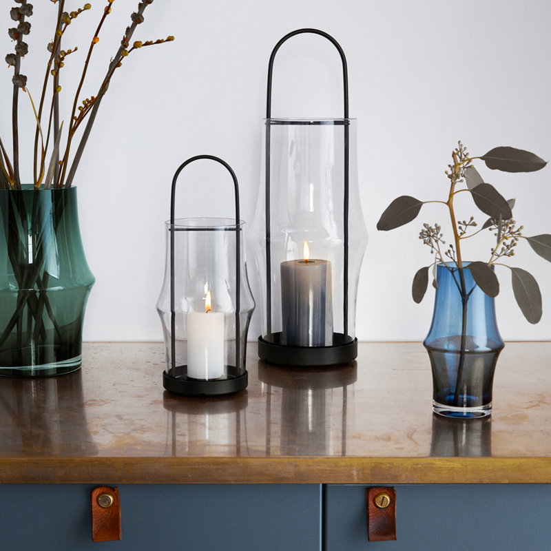 Arc Handmade Glass Table Vase, Dark Blue