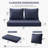 Wynee Outdoor Loveseat Cushions 46X26X5 Bench Seat / Back Cushion, Only Cushions-2095870930