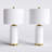 26'' White Ceramic Table Lamp With Usb For Living Room/Bedroom