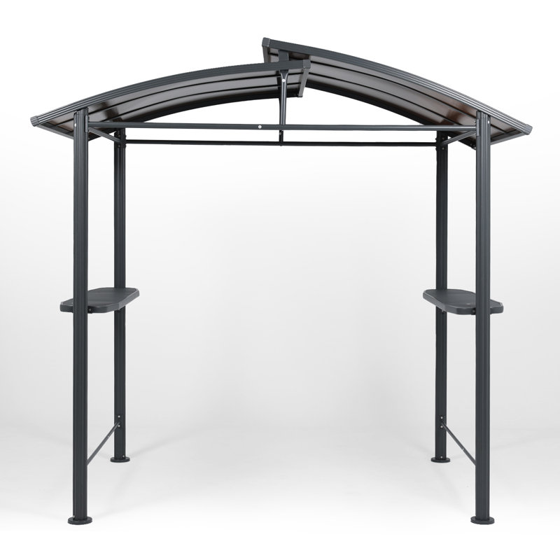 Aoodor 8 Ft. W x 5 Ft. D Steel Grill Gazebo with Polycarbonate Roof