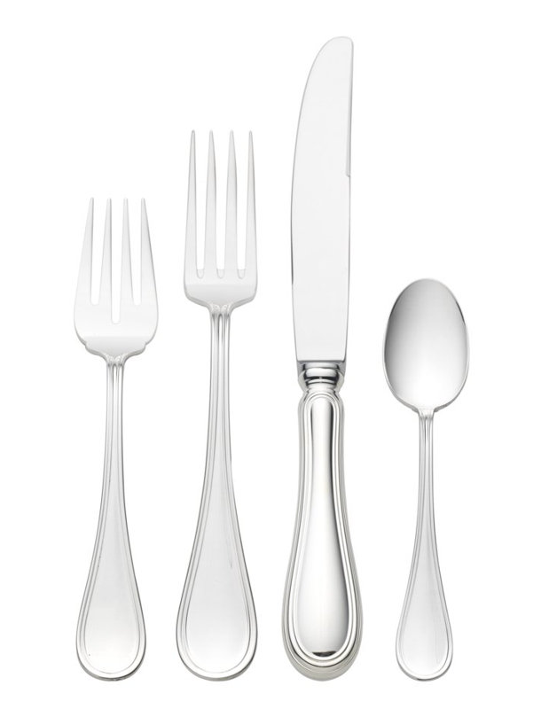 Ensemble de couverts 4 pièces en argent sterling Giorgio, service pour 1 personne