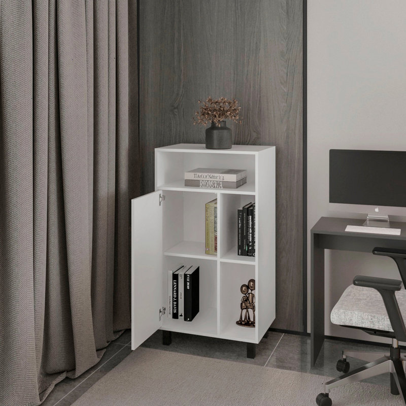Armoire d'appoint avec rangement ouvert et 1 porte