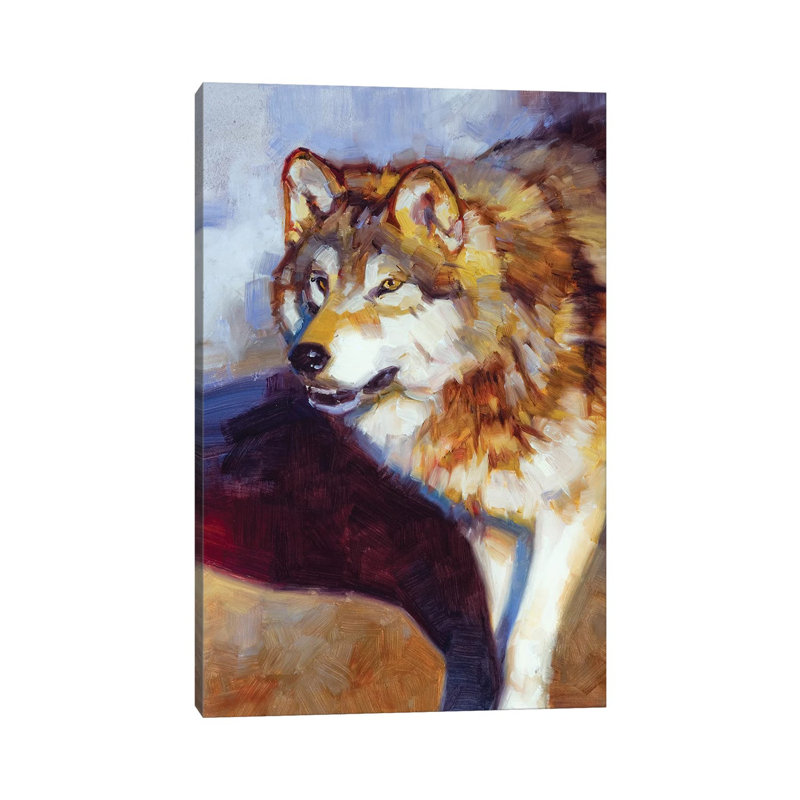 Wolf Study by Julie T. Chapman - Wrapped Canvas Gallery-Wrapped Canvas Giclée, 30.48cm H x 20.32cm W