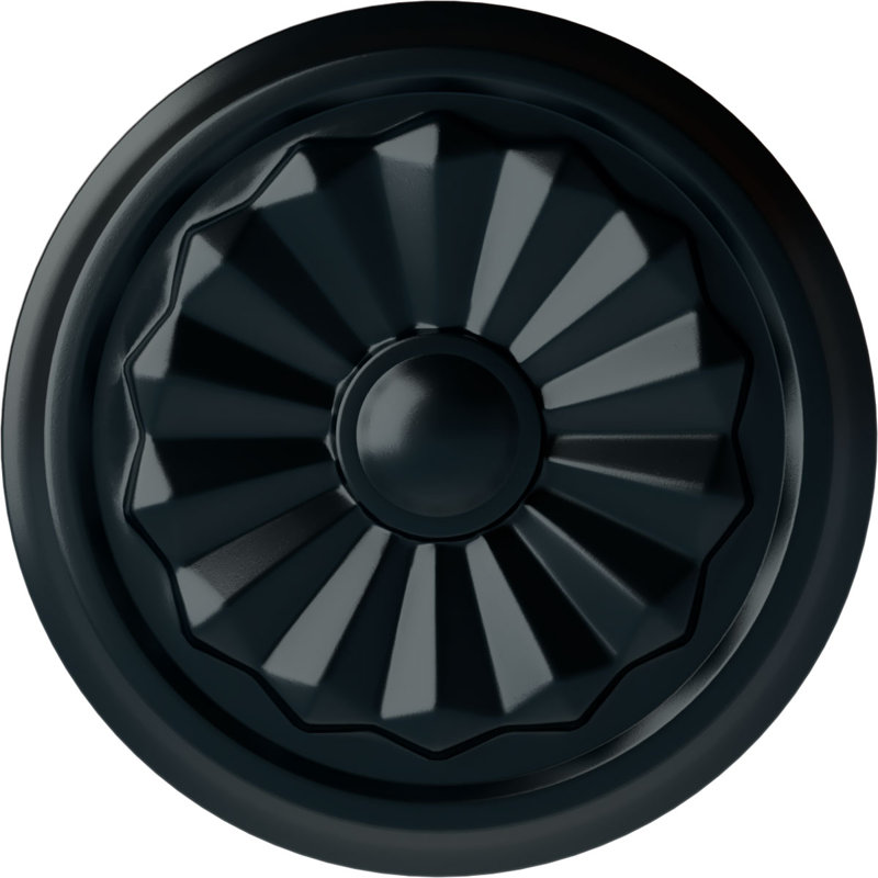 Endurathane Olivia Ceiling Medallion, 7 7/8"OD x 1 1/8"P (Fits Canopies up to 2 1/8"), Hand-Painted Night Shade Finish